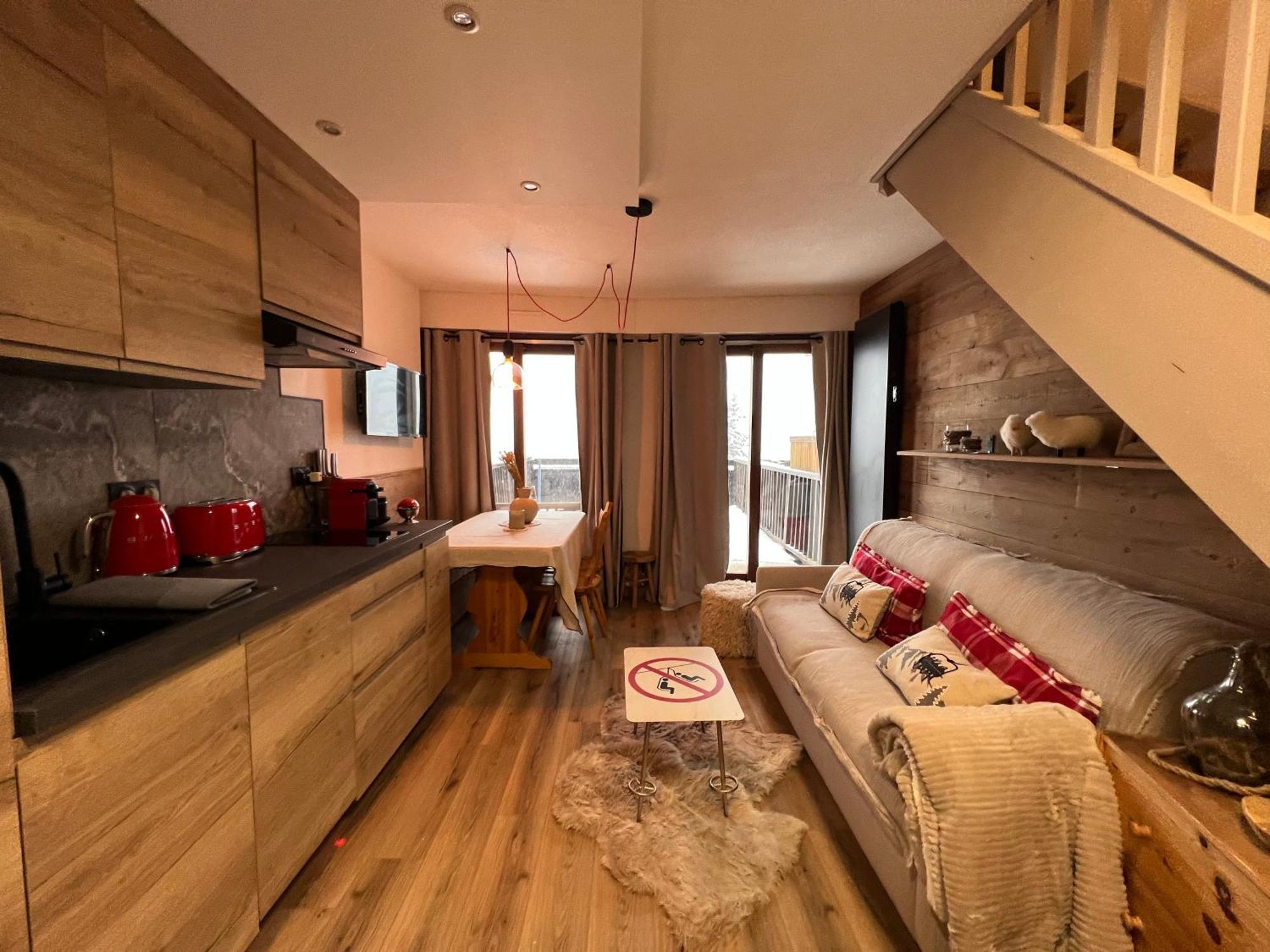 Ferienwohnung Les Tanieres De Montgenevre - La Marmotte - Duplex 4 P Entierement Renove Avec Vue Magnifique Exterior foto