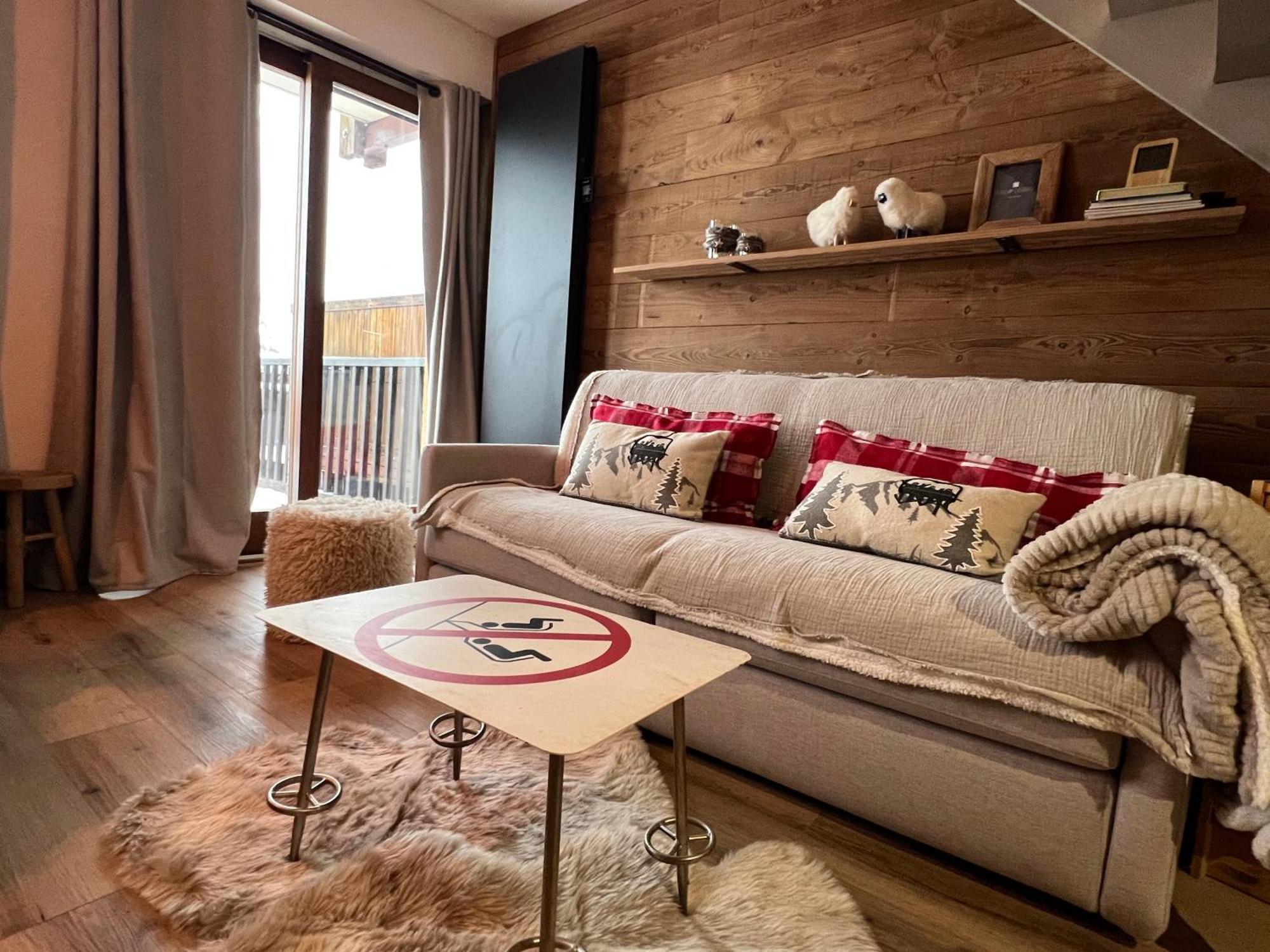 Ferienwohnung Les Tanieres De Montgenevre - La Marmotte - Duplex 4 P Entierement Renove Avec Vue Magnifique Exterior foto